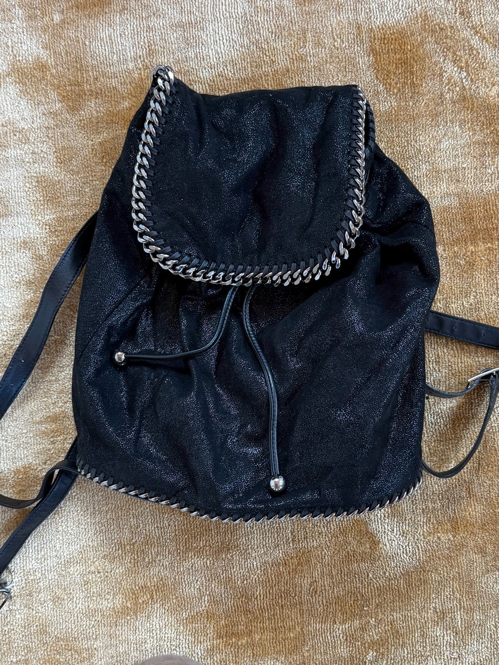Stella McCartney Chain-Trim Drawstring Backpack - Picture 2 of 5